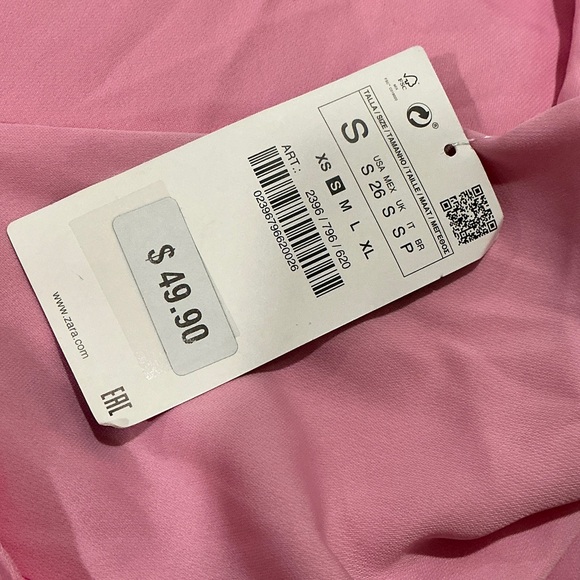 Zara Pink Ruffle-Sleeve Mini Dress - Picture 3 of 4